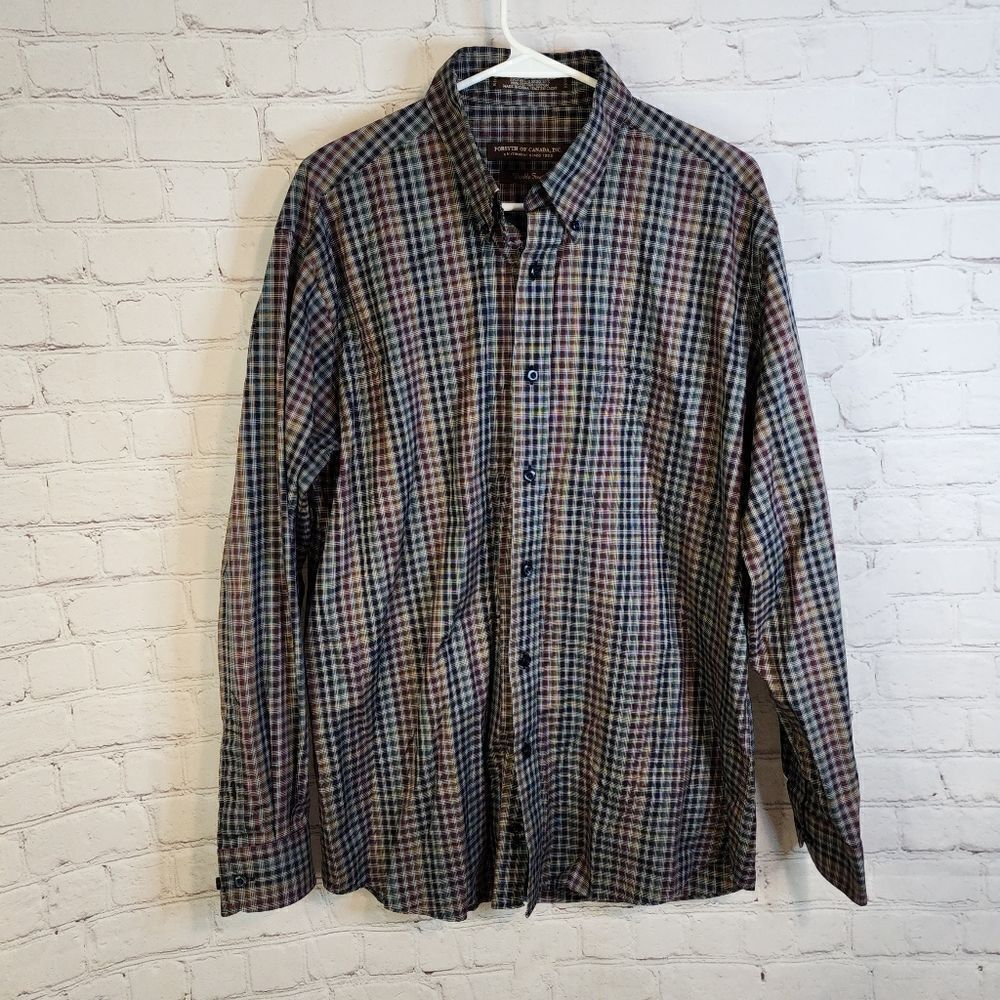 Men's Forsyth of Canada longsleeve button-down shirt, size Large